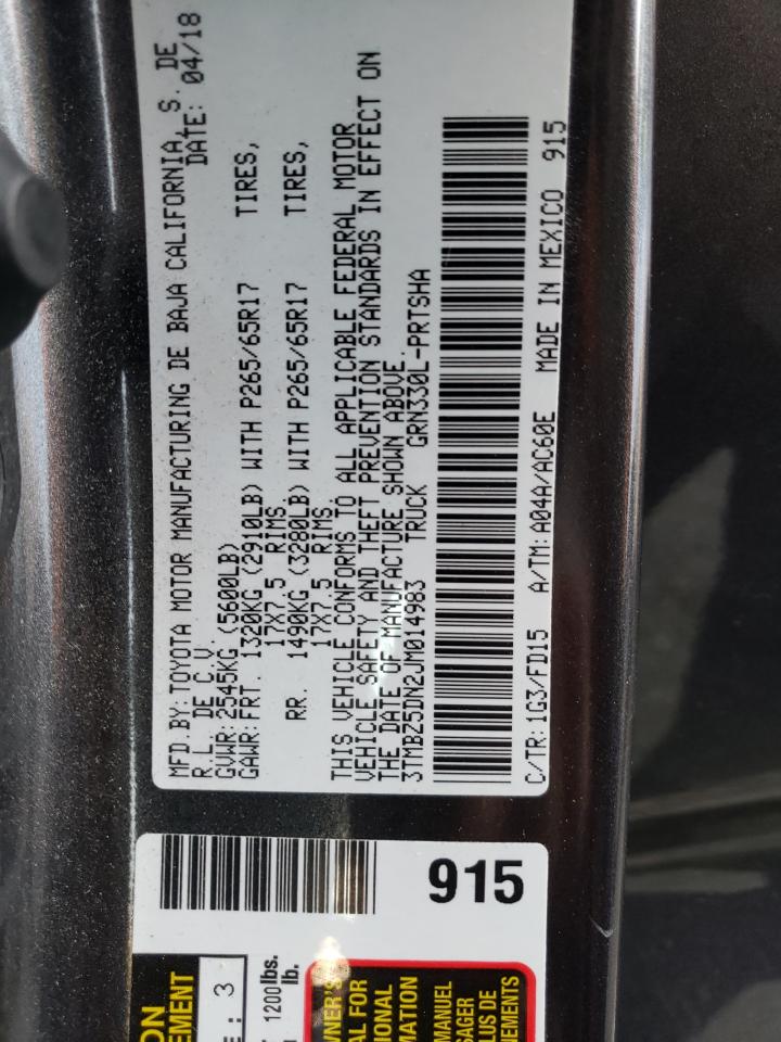 VIN 3TMBZ5DN2JM014983 2018 TOYOTA TACOMA no.13