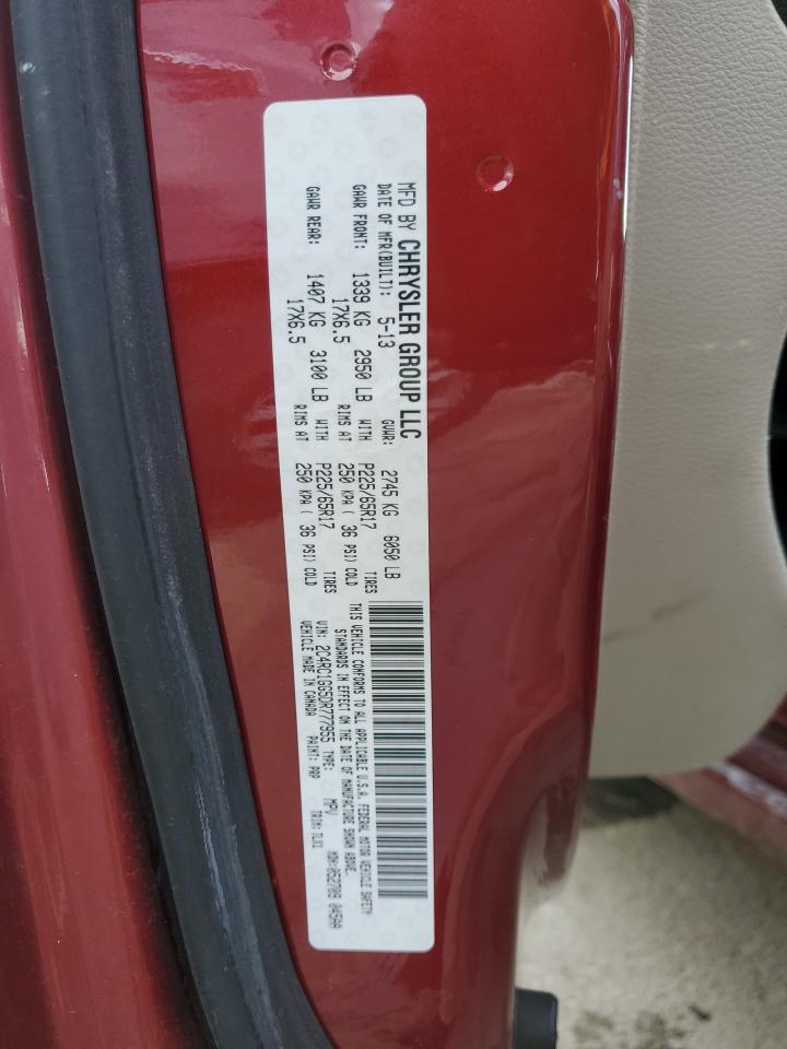 2013 Chrysler Town & Country Limited VIN: 2C4RC1GG5DR777955 Lot: 88592175