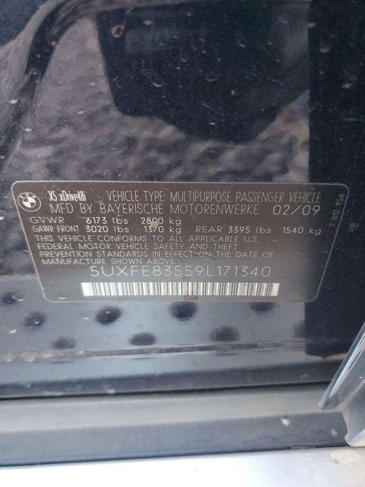 2009 BMW X5 xDrive48I VIN: 5UXFE83559L171340 Lot: 41428245