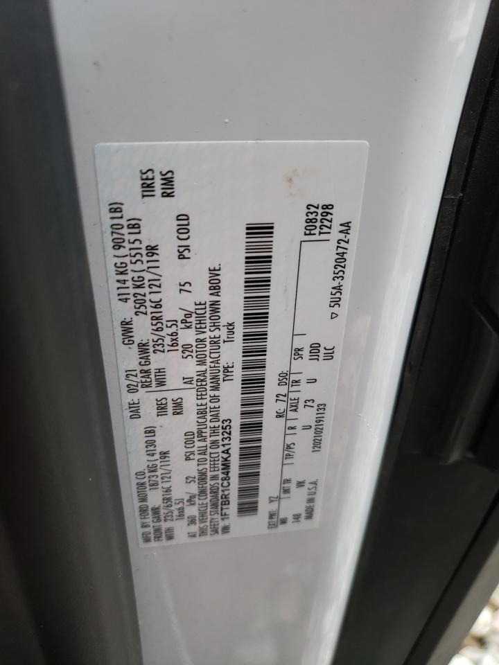 2021 Ford Transit T-250 VIN: 1FTBR1C84MKA13253 Lot: 86156804