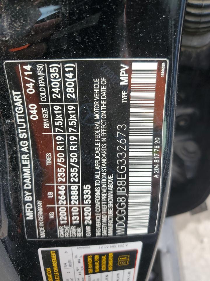 2014 Mercedes-Benz Glk 350 4Matic VIN: WDCGG8JB8EG332673 Lot: 87454734