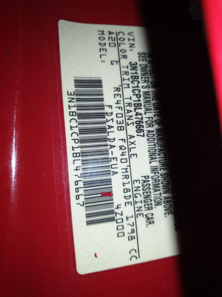 2011 Nissan Versa S VIN: 476667 Lot: 88607475