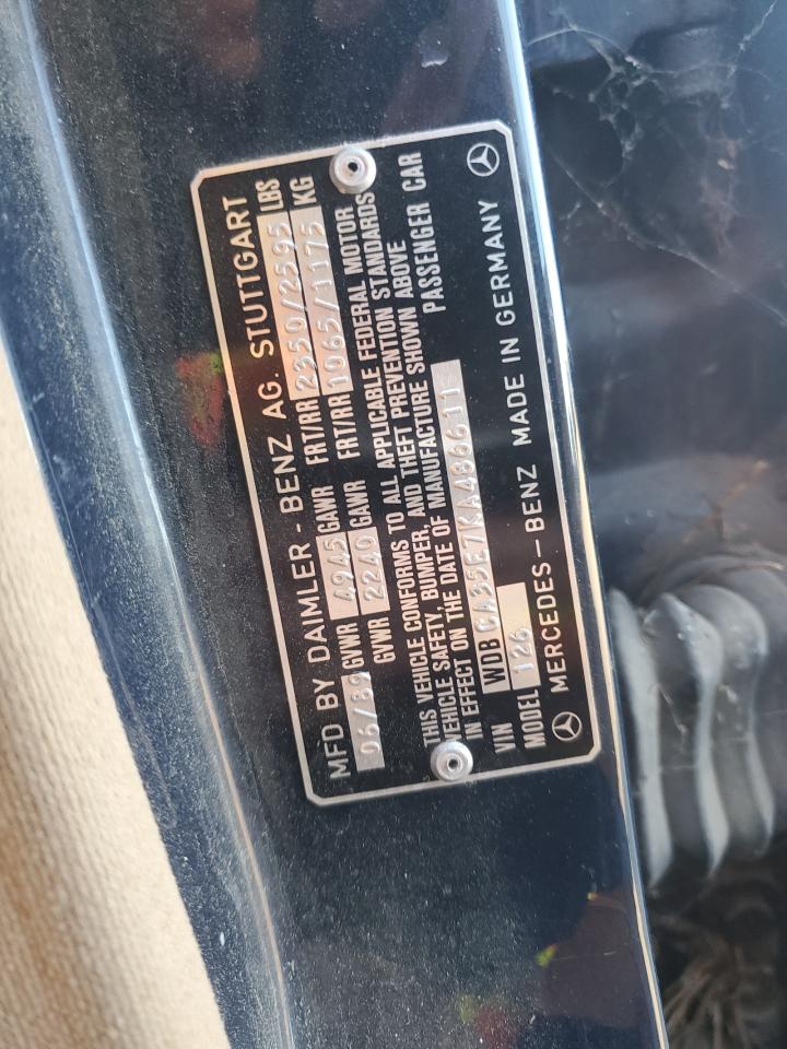 wdbca35e7ka486611 WDBCA35E7KA486611 1989 Mercedes-Benz 420 Sel