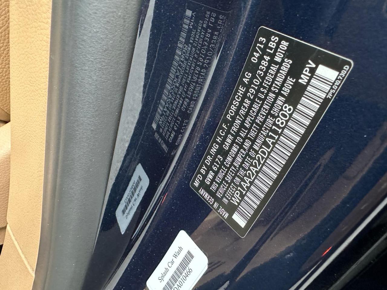 2013 Porsche Cayenne VIN: WP1AA2A22DLA11808 Lot: 42873695