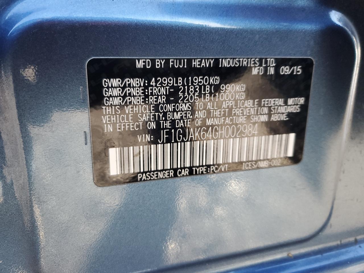 2016 Subaru Impreza - Image 12