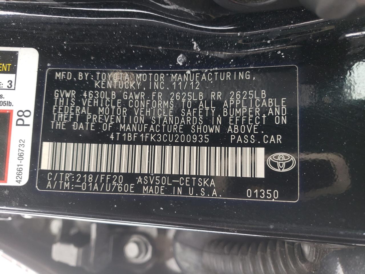 2012 Toyota Camry - Image 13