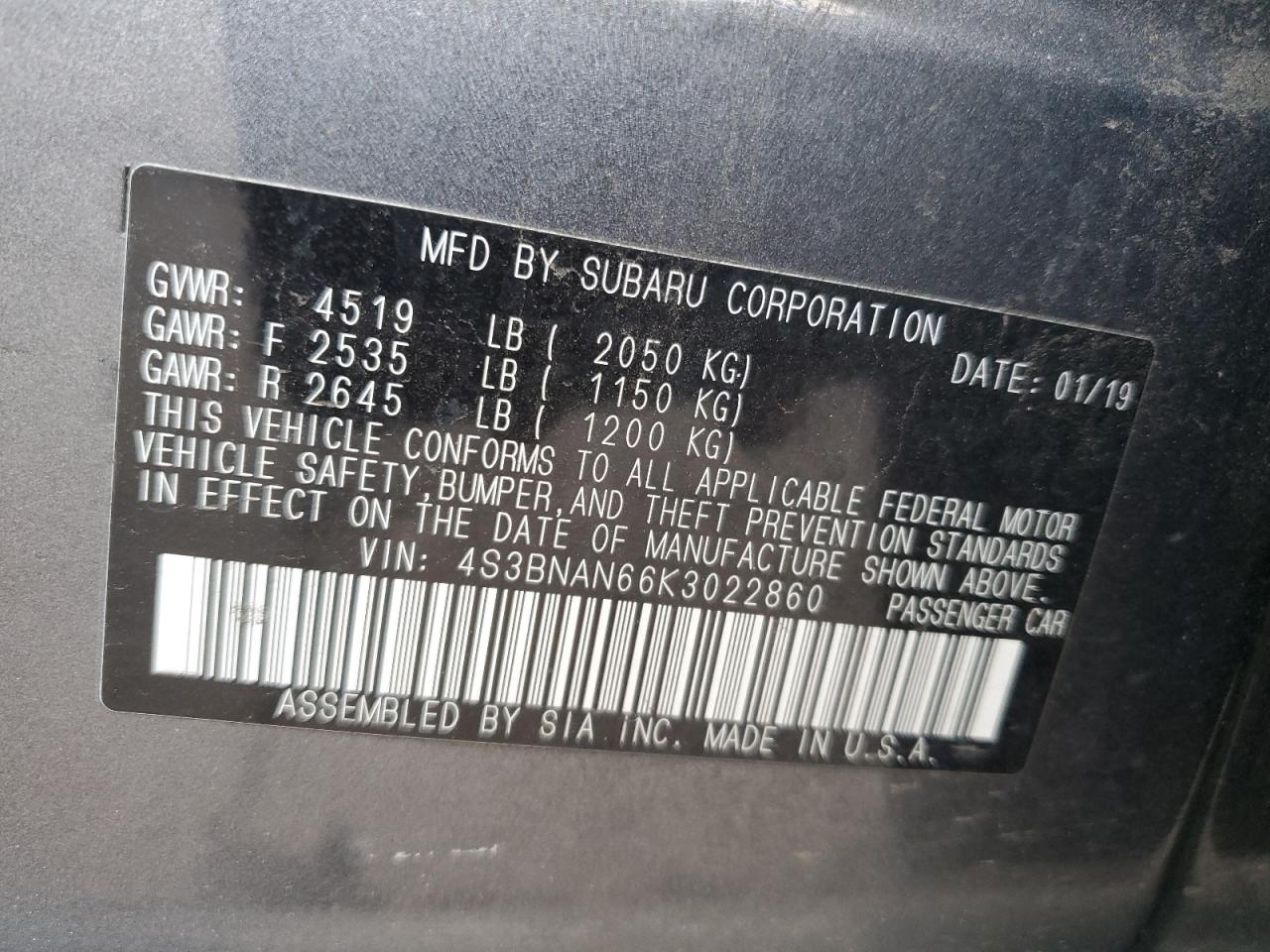 2019 Subaru Legacy - Image 12