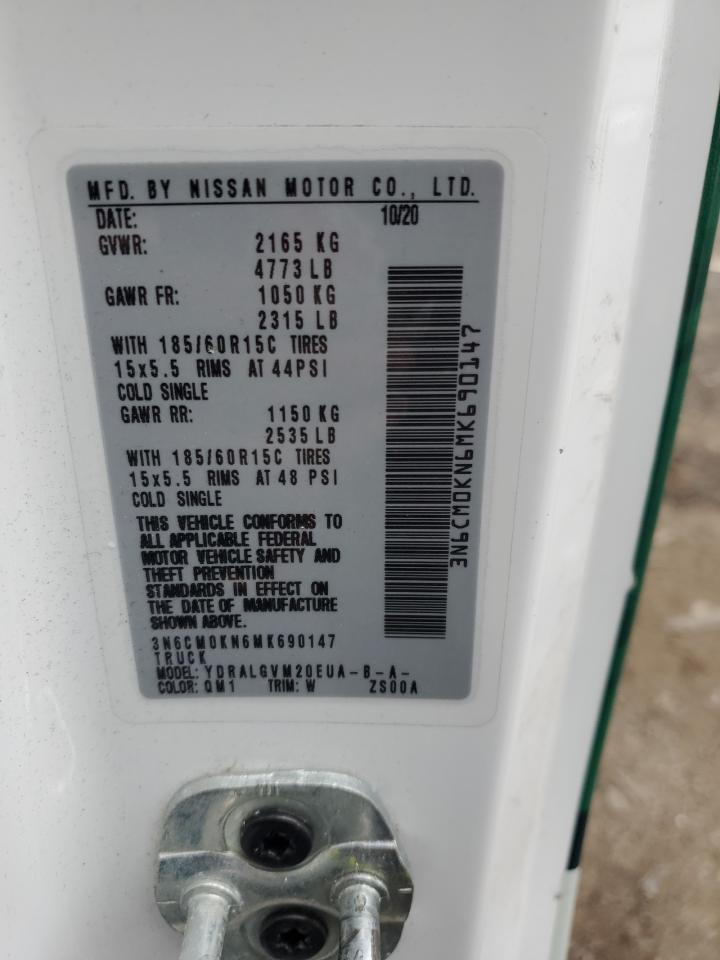 2021 Nissan Nv200 2.5S VIN: 3N6CM0KN4EK691170 Lot: 88038785