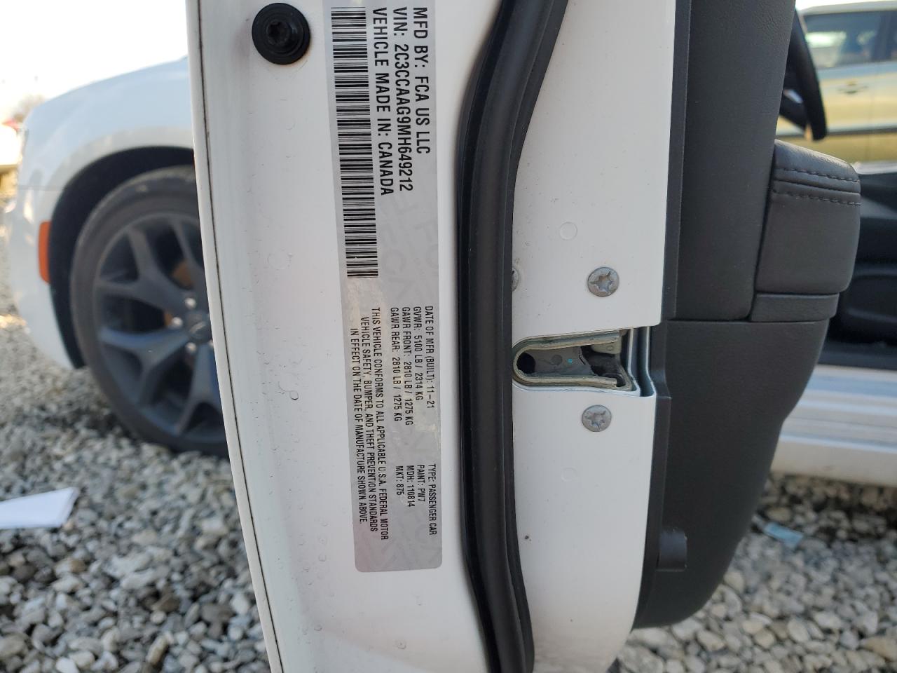 2021 Chrysler 300 Touring VIN: 2C3CCAAG9MH649212 Lot: 86872524