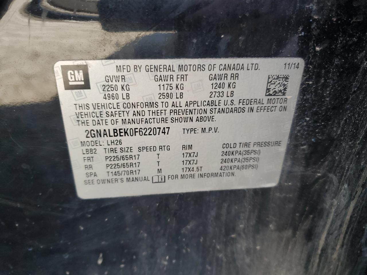 2015 Chevrolet Equinox - Image 13