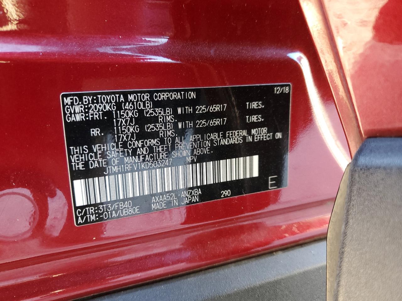 JTMH1RFV1KD503247 2019 TOYOTA RAV 4 - Image 14