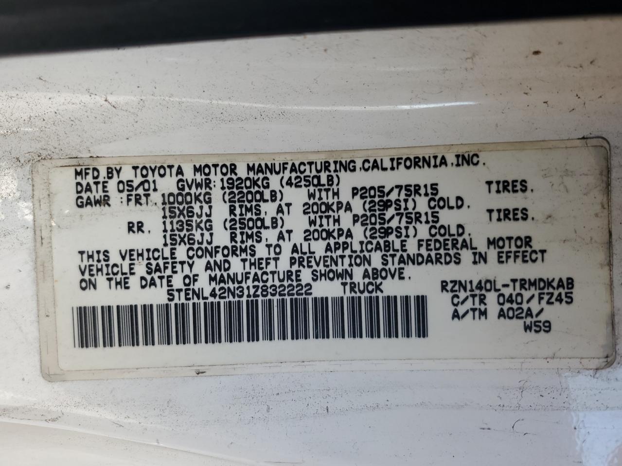 2001 Toyota Tacoma - Image 12