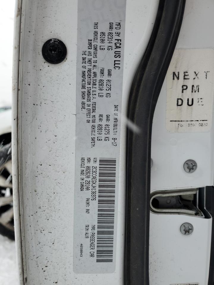 2018 Chrysler 300 Limited VIN: 2C3CCAEGXJH136976 Lot: 43231195