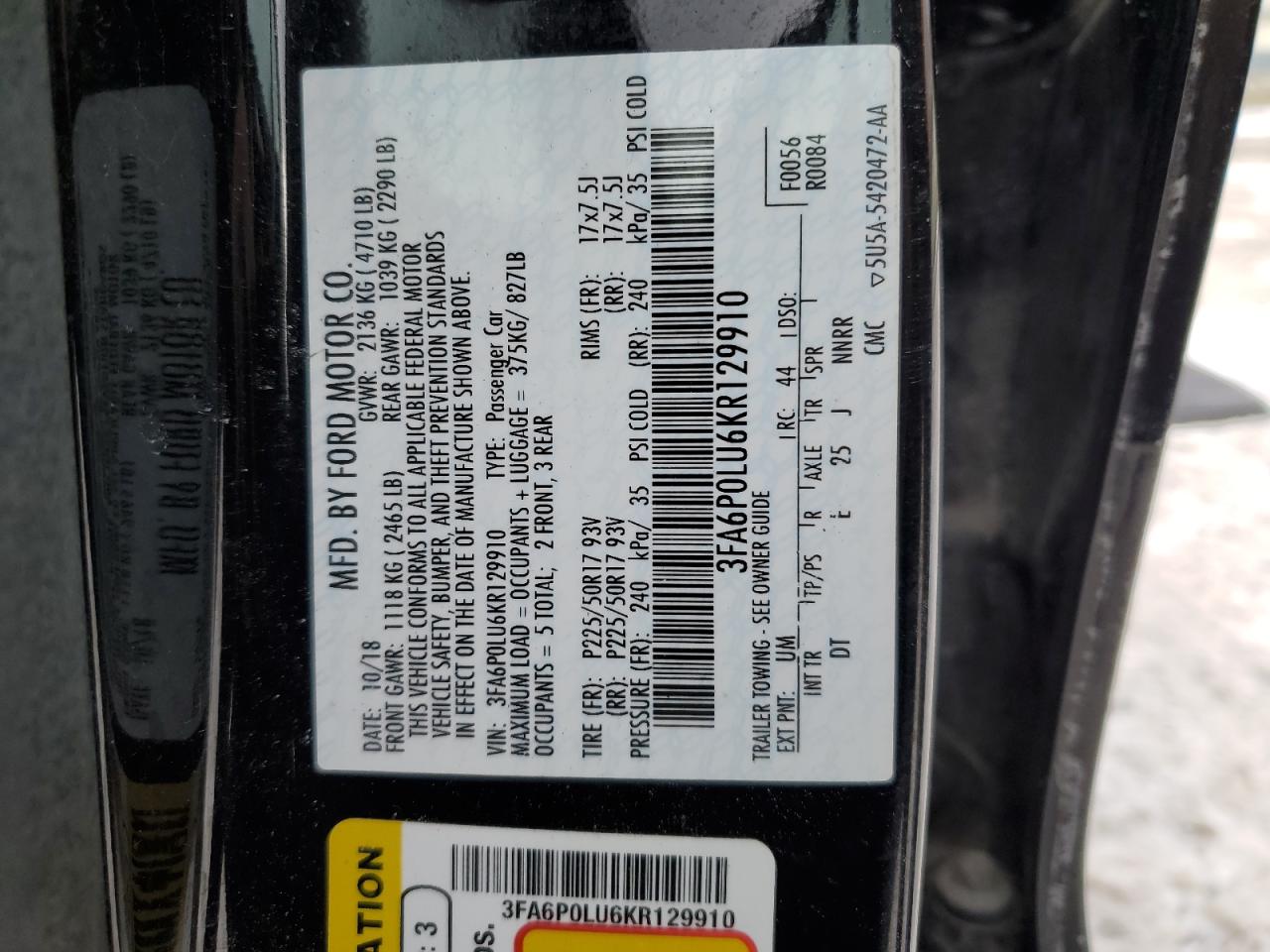 2019 Ford Fusion - Image 14
