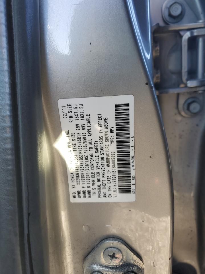 2011 Acura Rdx Technology VIN: 5J8TB1H57BA005899 Lot: 87649925