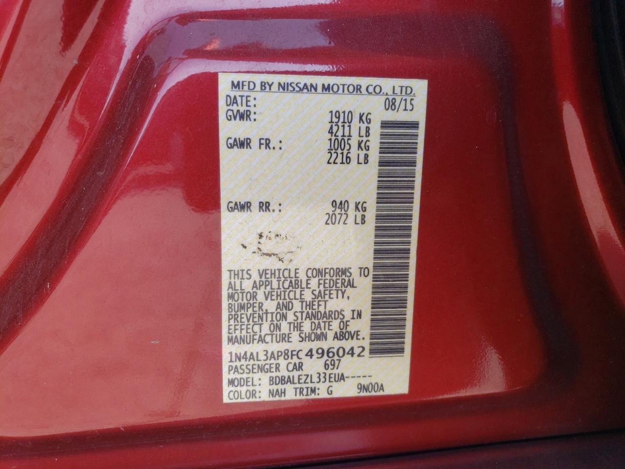 2015 Nissan Altima - Image 12