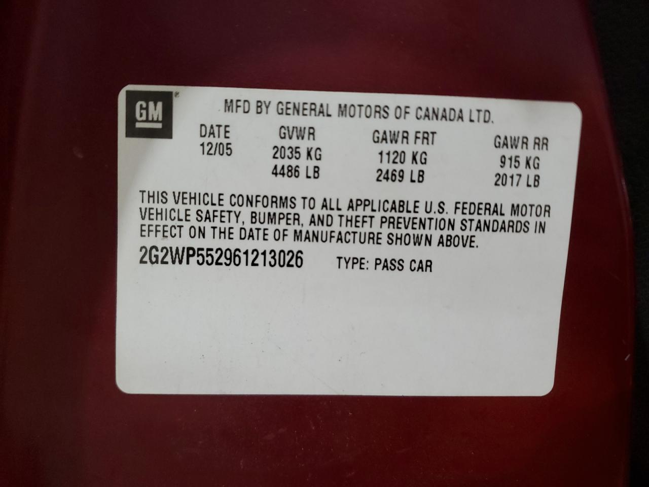 2006 Pontiac Grand Prix - Image 12