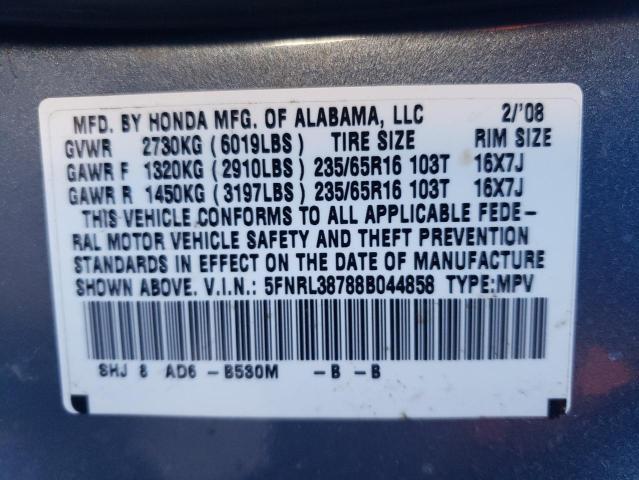 2008 HONDA ODYSSEY EXL