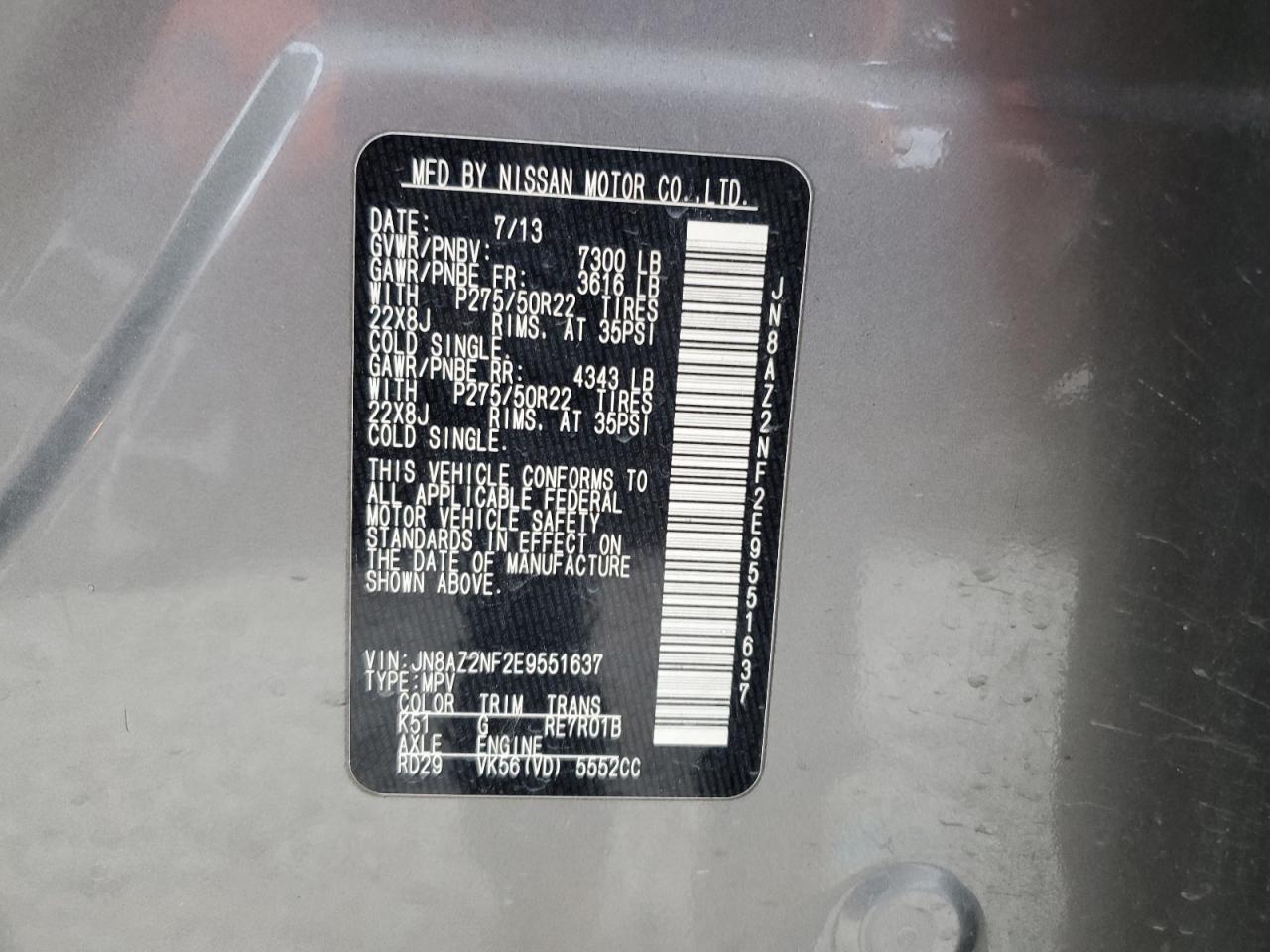2014 Infiniti QX80 - Image 13