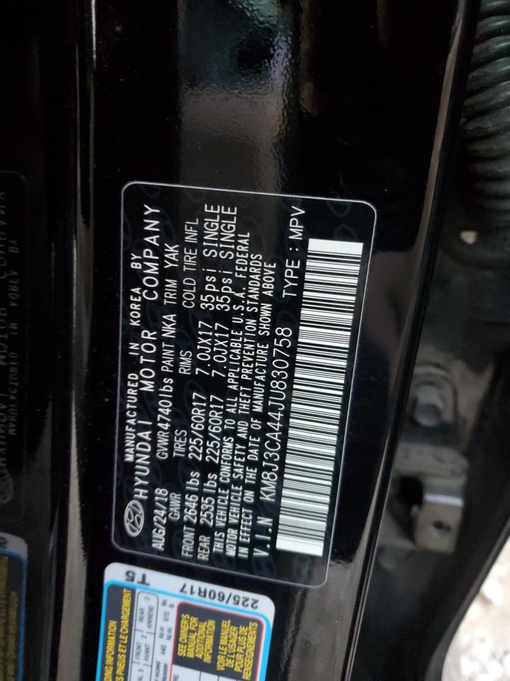 km8j3ca44ju830758 KM8J3CA44JU830758 2018 Hyundai Tucson Sel