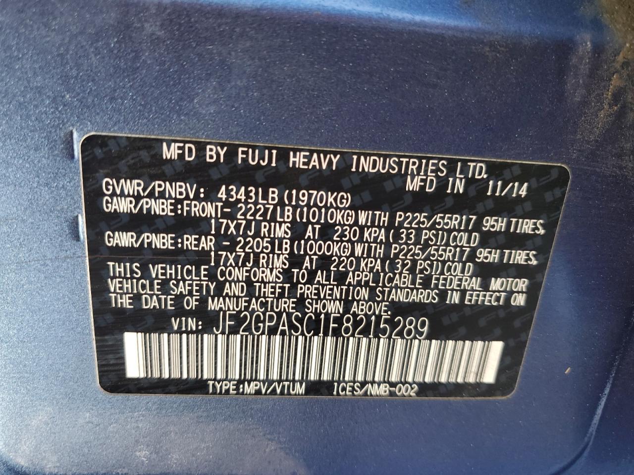 2015 Subaru XV - Image 13