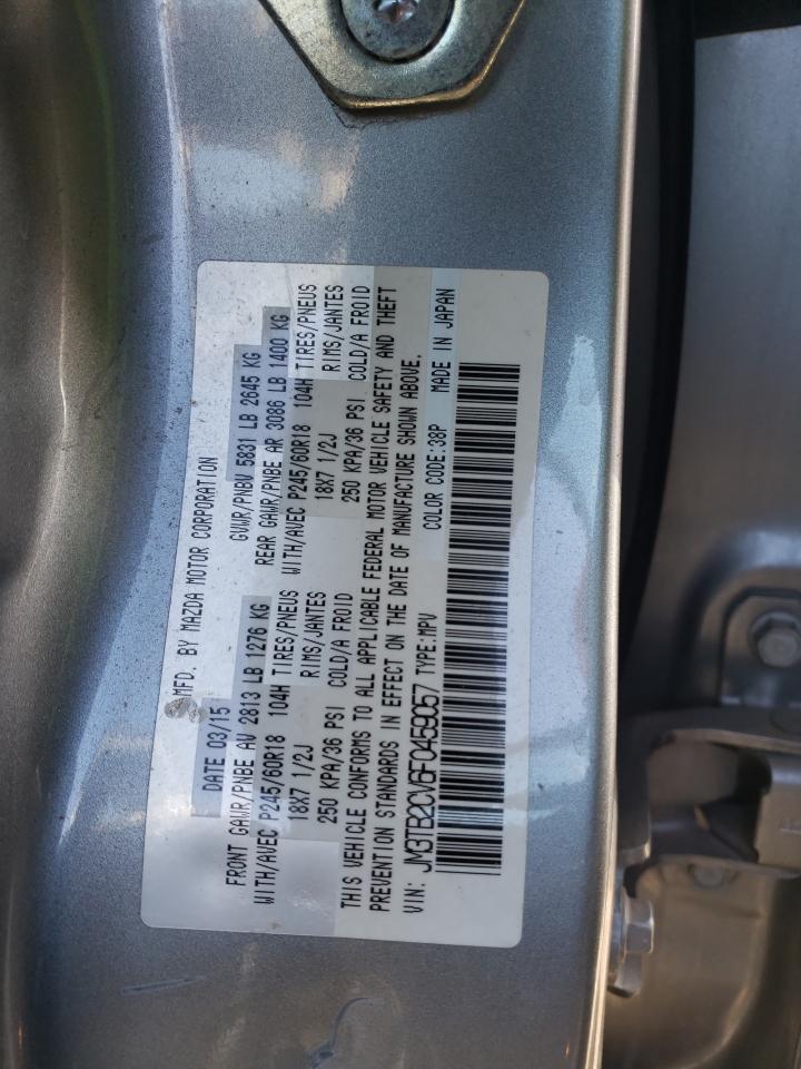 2015 Mazda Cx-9 Touring VIN: JM3TB2CV6F0459057 Lot: 85950204