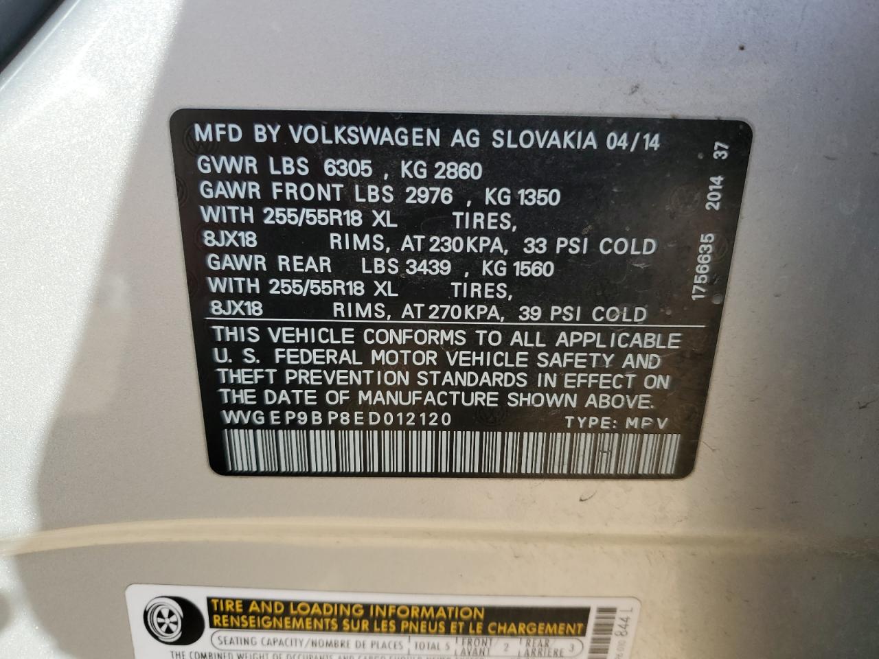 2014 Volkswagen Touareg - Image 13