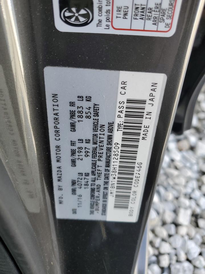 2017 Mazda 3 Grand Touring VIN: JM1BN1W38H1128509 Lot: 86133334