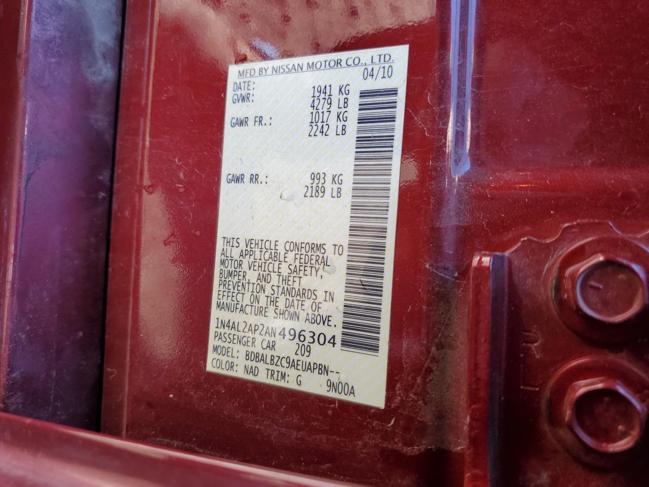 2010 Nissan Altima - Image 13
