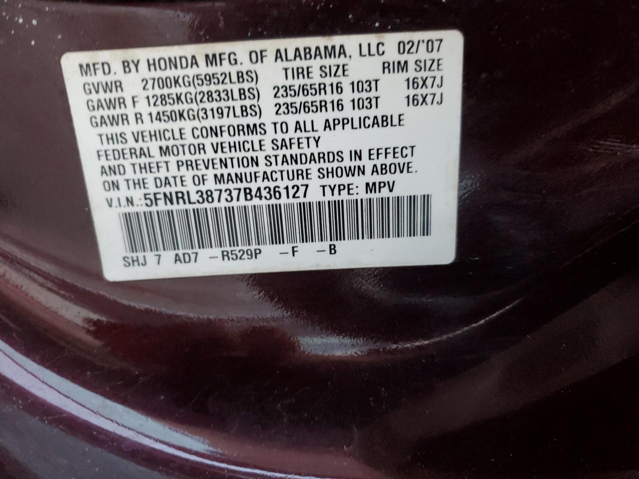 2007 Honda Odyssey - Image 13