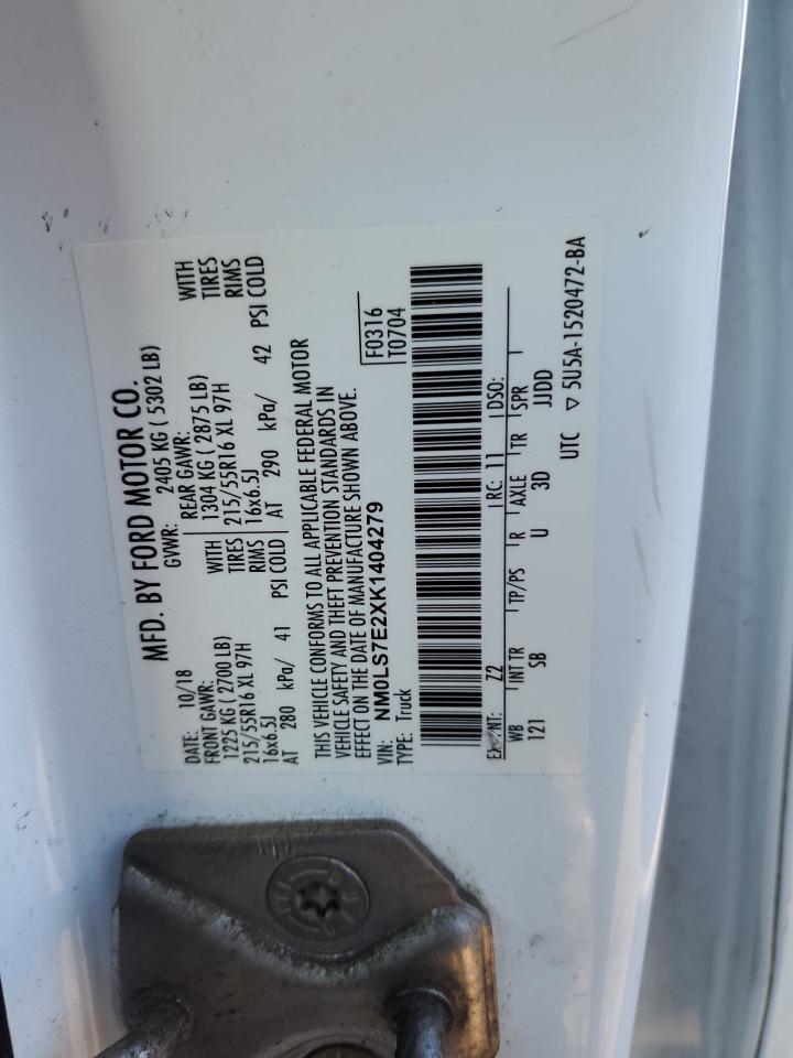 2019 Ford Transit Connect Xl VIN: NM0LS7E2XK1404279 Lot: 87472424