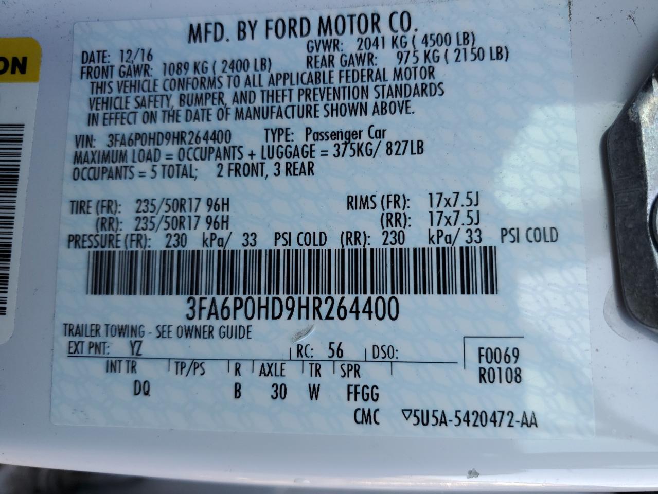 2017 Ford Fusion - Image 12