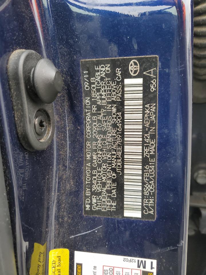 2011 Toyota Corolla Base VIN: JTDBU4EE7B9164904 Lot: 67516715