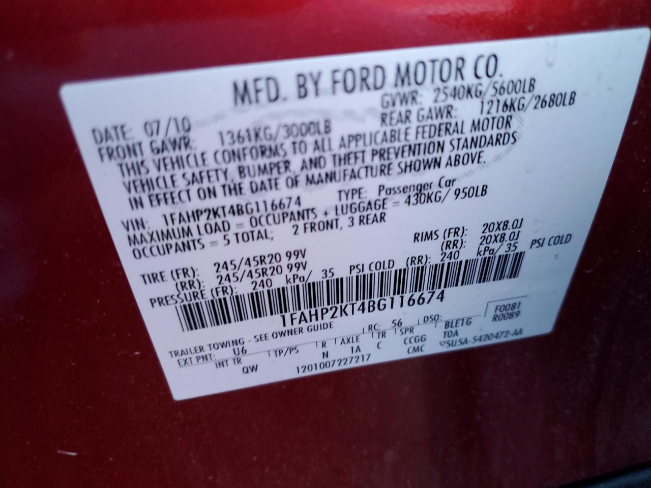 2011 Ford Taurus - Image 14