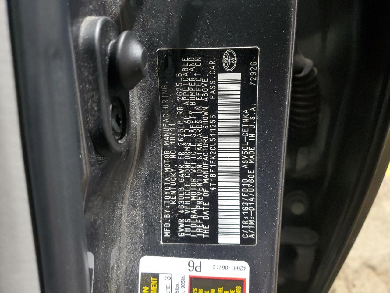 2012 Toyota Camry - Image 12