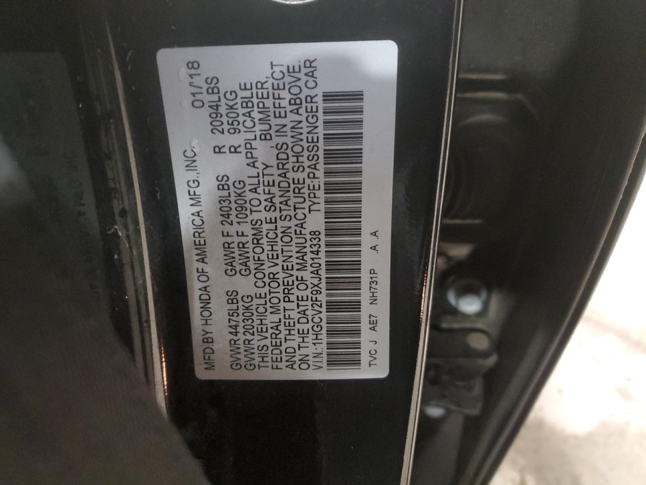 2018 Honda Accord - Image 12