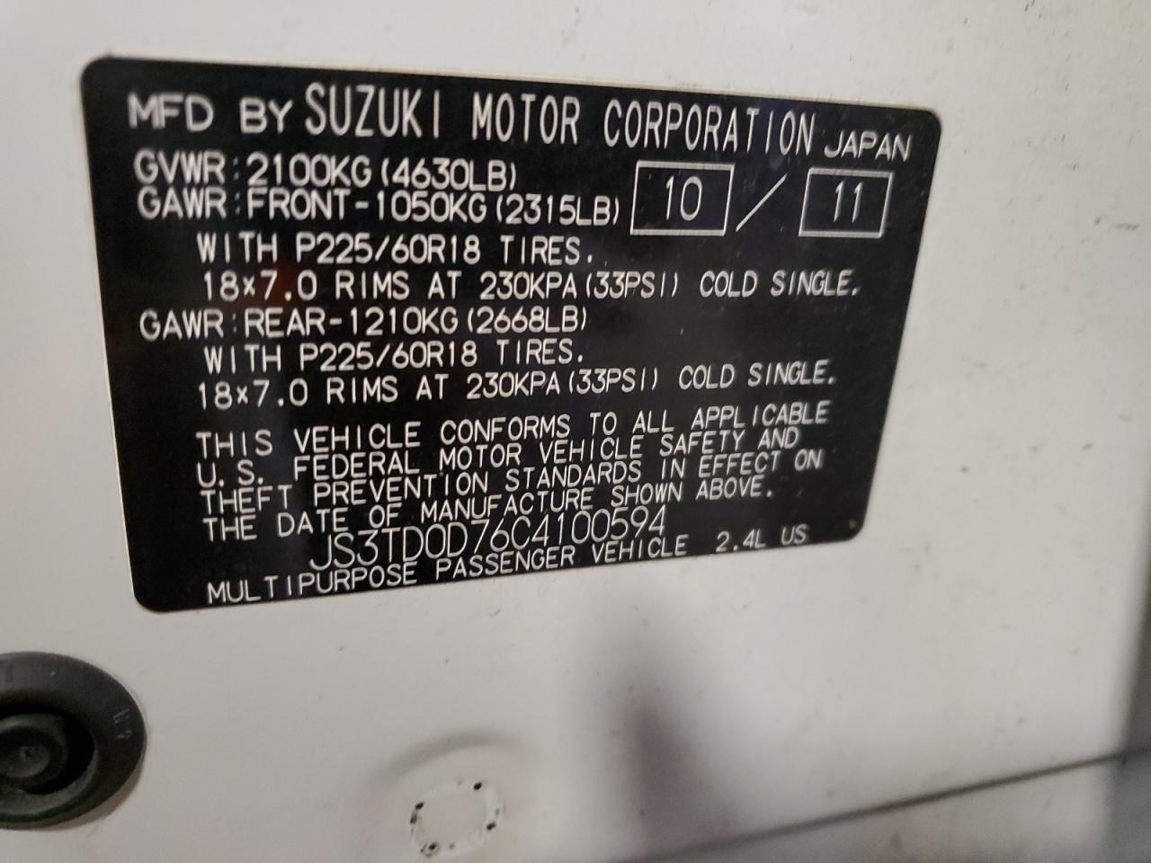 2012 Suzuki Grand Vitara - Image 13