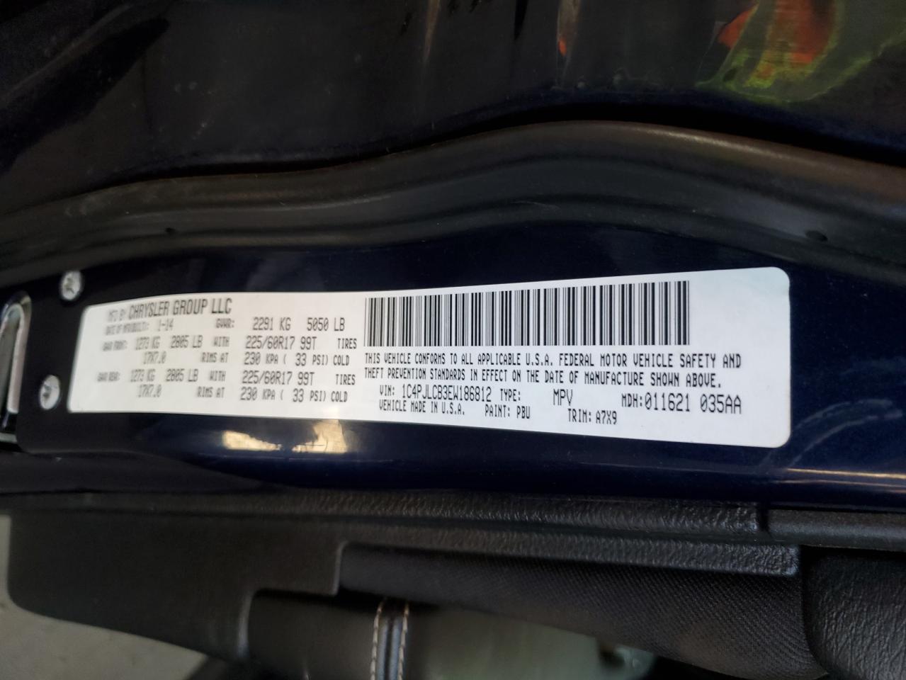 2014 Jeep Cherokee Latitude VIN: 1C4PJLCB3EW186812 Lot: 41777345