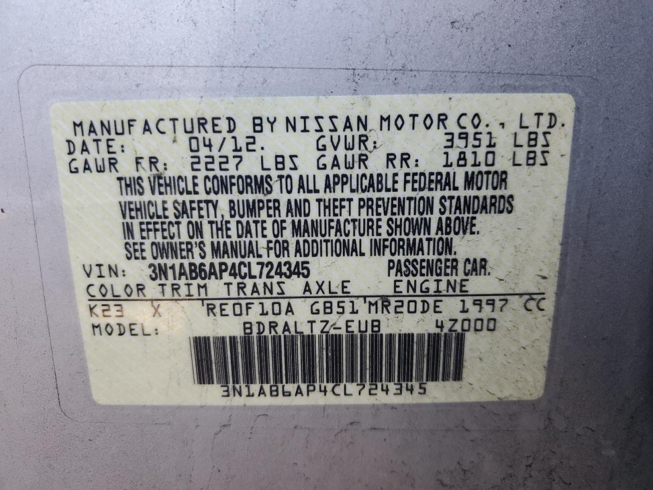 2012 Nissan Sentra - Image 12