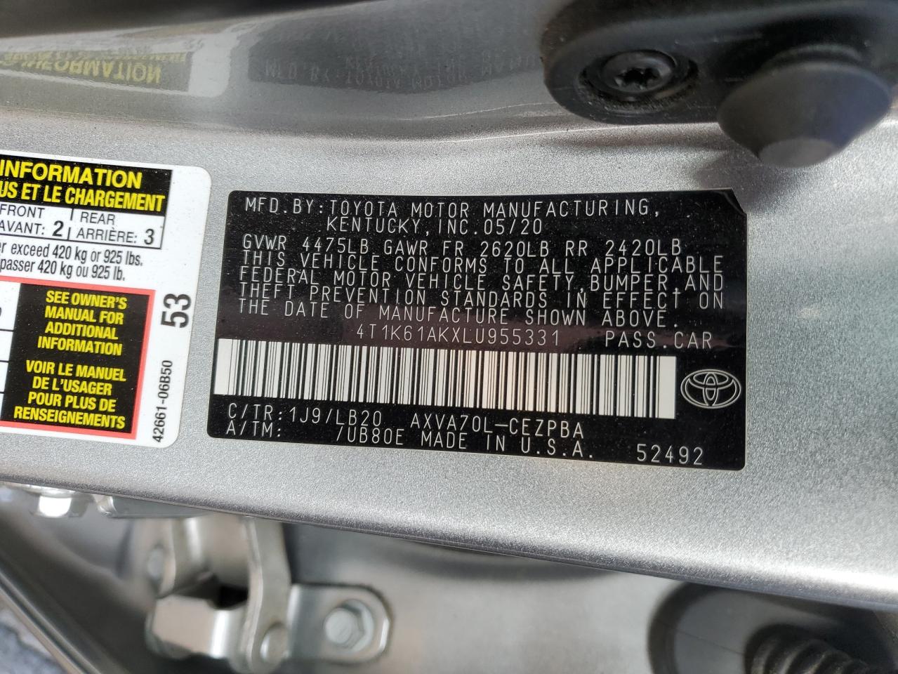 2020 Toyota Camry - Image 15