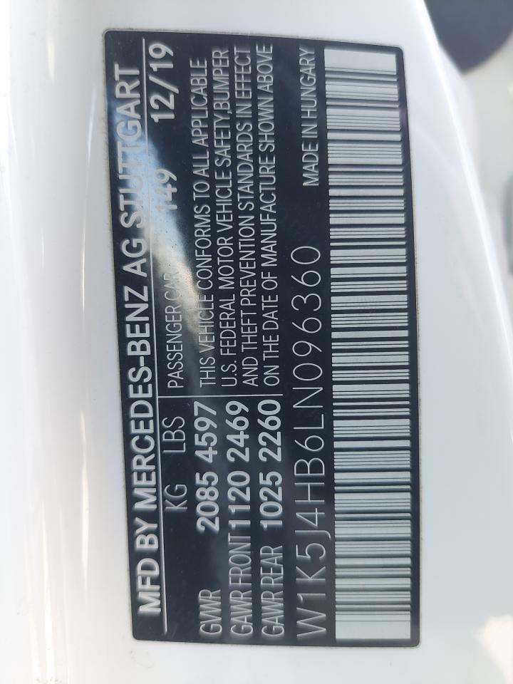 W1K5J4HB6LN096360 - 2020 Mercedes Benz CLA 250 - #42268605