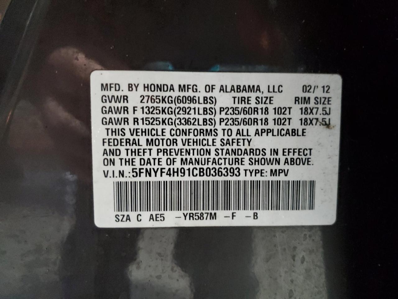 2012 Honda Pilot - Image 13