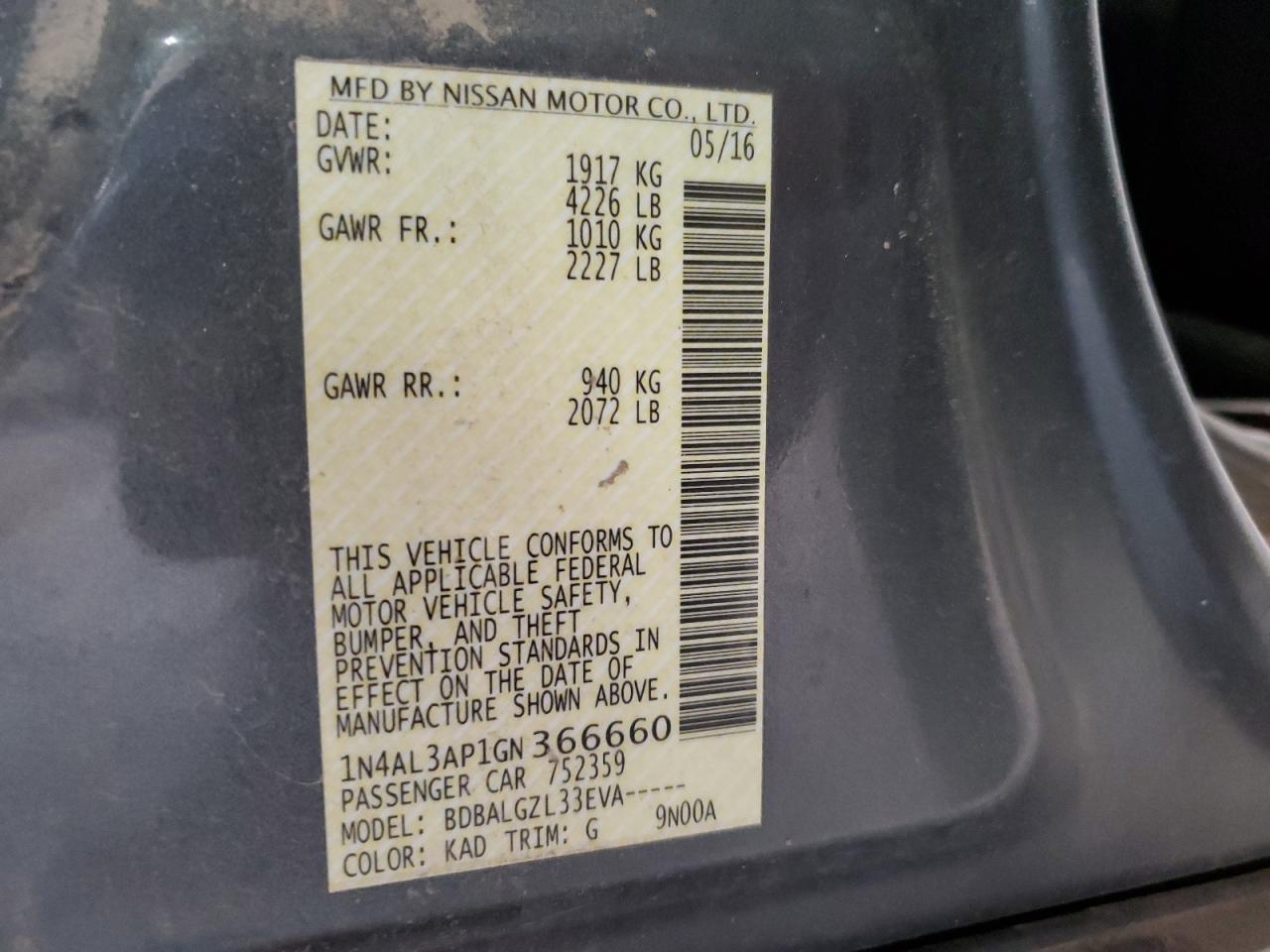 2016 Nissan Altima - Image 12