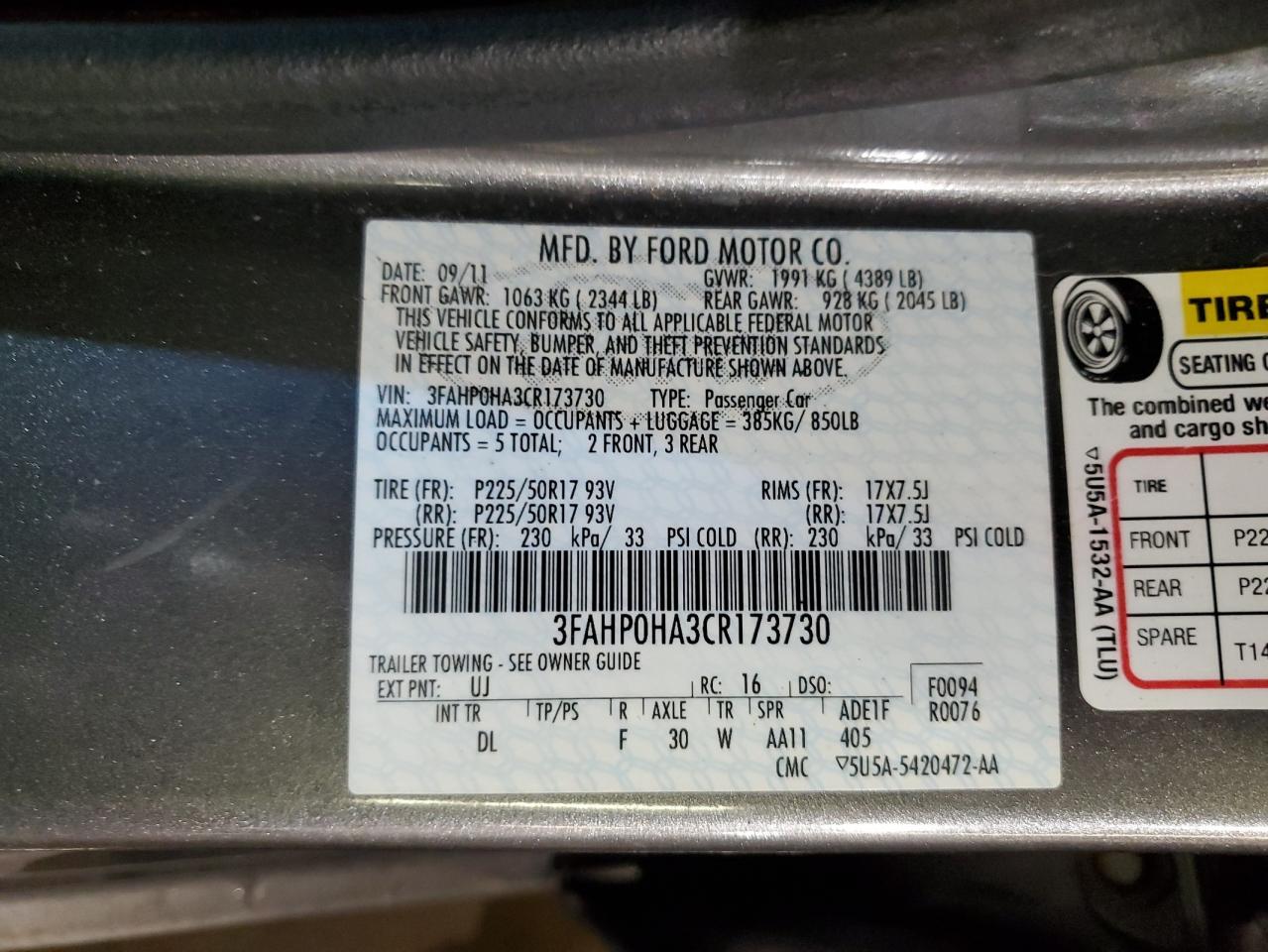 2012 Ford Fusion - Image 13