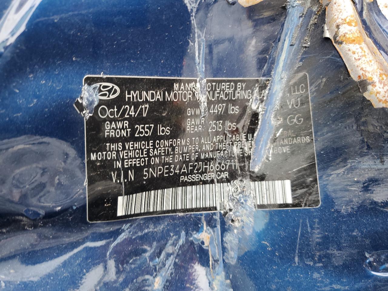 2018 Hyundai Sonata Sport VIN: 5NPE34AF2JH666711 Lot: 96152115