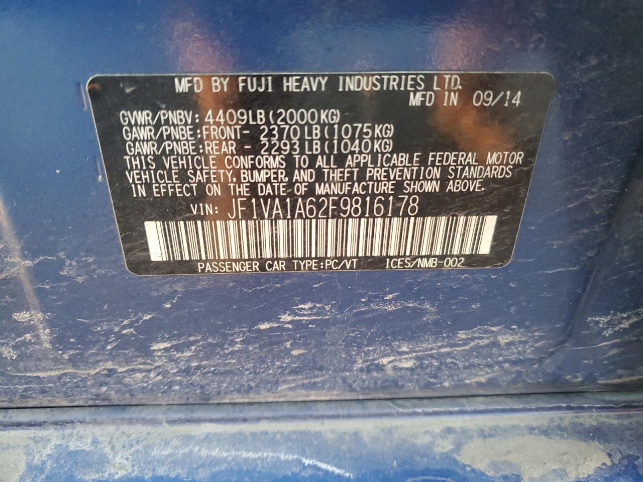 2015 Subaru WRX - Image 12