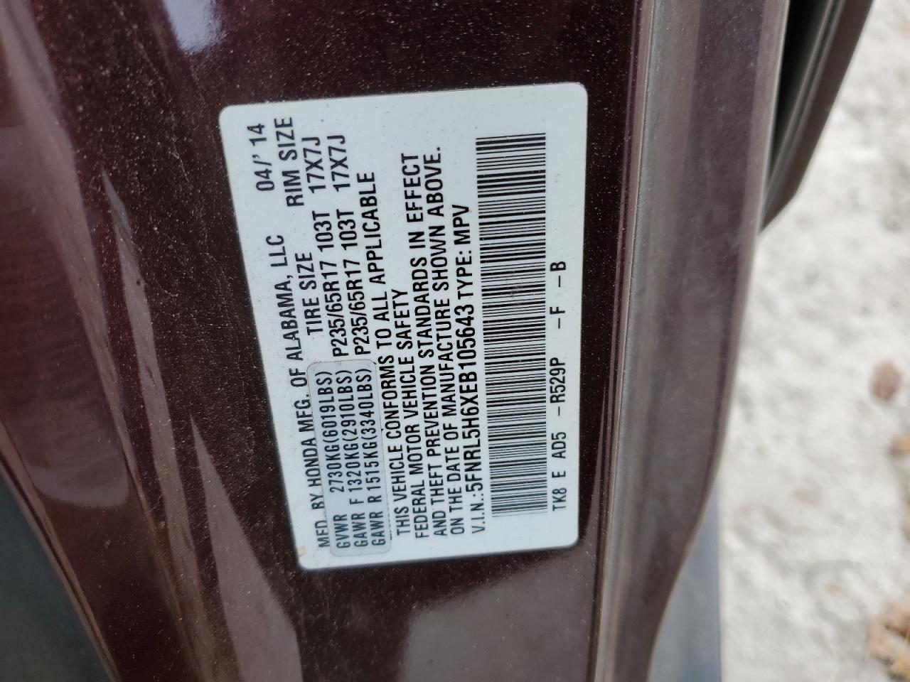 2014 Honda Odyssey - Image 16