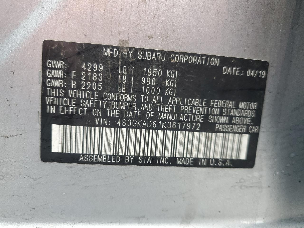 2019 Subaru Impreza - Image 13