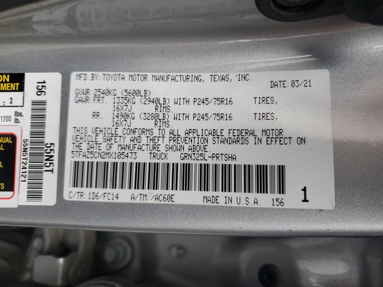 2021 Toyota Tacoma - Image 12