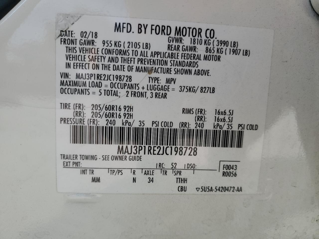 2018 Ford EcoSport - Image 14